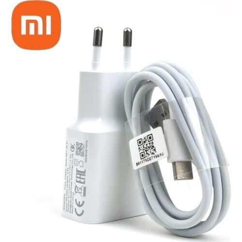 Original Xiaomi mi a3 Fast Charger 18W EU QC 3.0 Quick Wall Charge Power Adapter usb type c cable For mi 8 9 se a2 a1 9t k20 pro