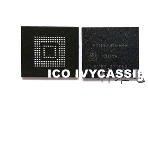 SDIN9DW5-64G eMMC BGA153 Nand Flash Memory IC Chip 64GB Soldered Ball Pins