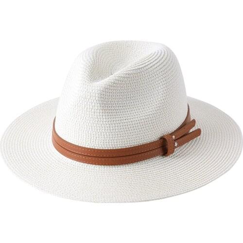 Men Women Foldable Casual Lightweight Portable Straw Hat Protection Sun Cap Hiking Summer Travel Camping Outdoor Panama Style