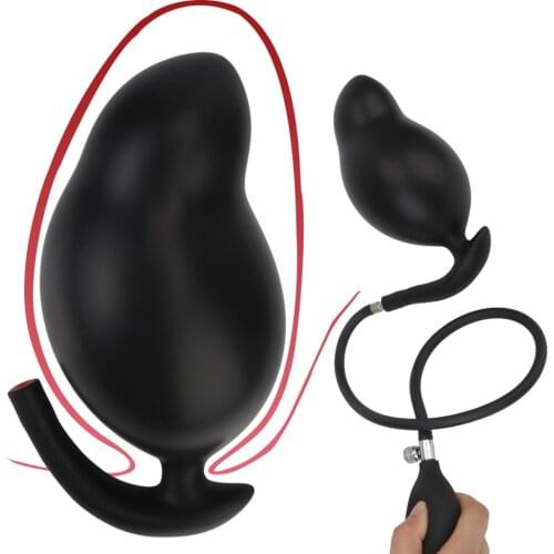 Super Big Butt Plug Prostate Massage Silicone Inflatable Anal Plug Anus Extender Dilatador Dildo Pump Adult Sex Toys