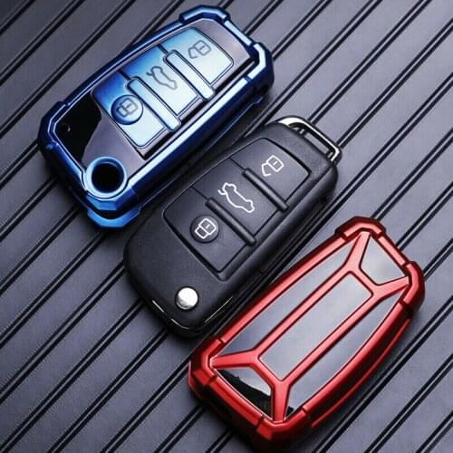 TPU Style Remote Key Fob Shell Case for Audi A1 S1 A3 S3 A4 A6 RS6 TT Q3 Q7 Keyring Keychain Key Covers for House Keys