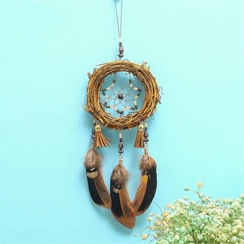 Traditional Dream Catcher Handmade Feathers Dream Catchers for Car Room Wall Hanging Mobile Ornament Decoration Craft Gifts