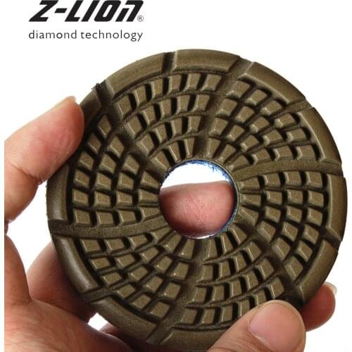 Z-LEAP 3" 2PCS Concrete Diamond Polishing Pad Wet Use Floor Grinding Disc Angle Grinder Floor Grinding Machine Buffing Wheel