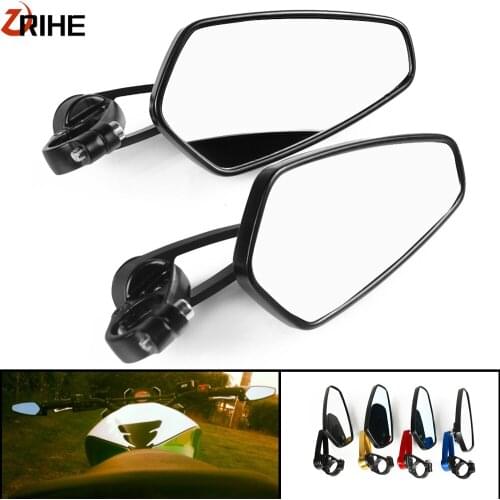 7/8" 22mm Universal Motorcycle Handle Bar End Rearview Mirrors For Honda CB CBR 600 F3 F4 F4I 1000 RR Ninja ZX 6R 9R 10R Katana