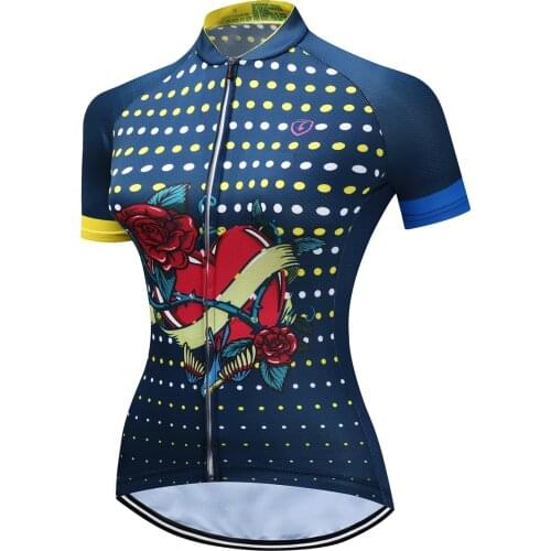 2019 Summer Cycling Jersey Women Short Sleeve Mountain Bike Jersey Mtb Breathable Quick Dry Bicycle Wear Cycling Clothing