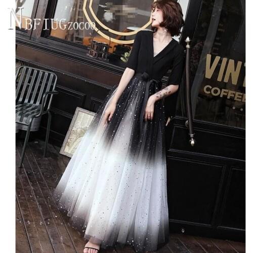 Spring 2021 New French Style Gradient Color Women Dress Temperament Female Dresses