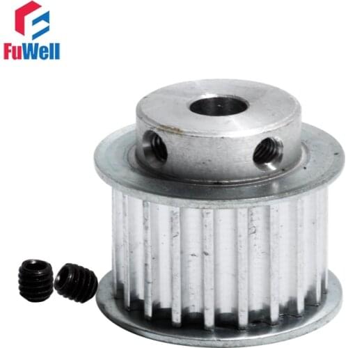 HTD5M Timing Pulley 22T Gear Pulley 21mm Belt Width 6/6.35/7/8/10/12/14/15mm Bore Aluminum Alloy 22Teeth Timing Belt Pulley
