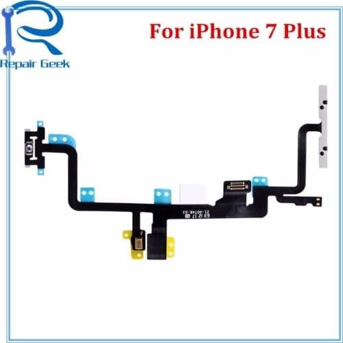 10pcs/Lot New Power Button On/Off & Volume Connector With Flex Ribbon Cable For iPhone 7 Plus 5.5 Replacement Part Free Shipping
