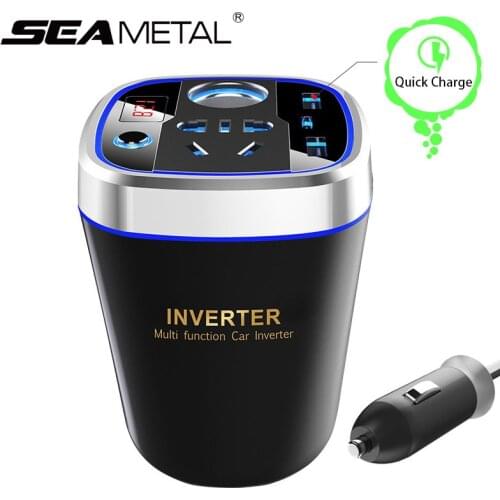 12V to 220 V Car Inverter Car Charger Socket 150W Car Cigarette Lighter USB Charger Plug Adapter Universal for Electronics Use