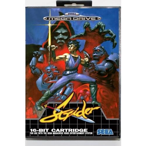 Strider 16 bit SEGA MD Game Card With Retail Box For Sega Mega Drive For Genesis