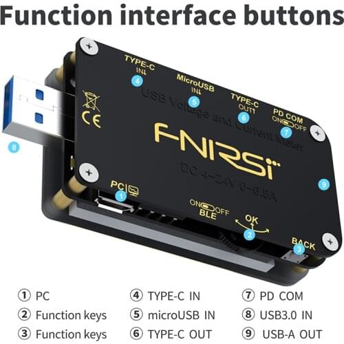 2021 FNB48 Multimeter Professional Voltmeter Ammeter Current High Speed Voltmeter Tester Fast Charging Protocol Capacity Test