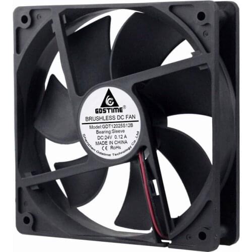 5 pcs Gdstime DC 24V 2Pin 5 inches 120mm 12cm Brushless Industrial Machinery Equitment Axial Ventilation Fan 120x120x25mm 12025s