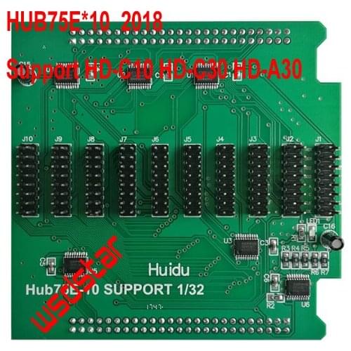 HUB75-E10 10xHUB75 10*HUB75E 10*HUB75B adapter card Support 1/2 1/4 1/8 1/16 1/32 Scan Support HD-C10 HD-C30 HD-A30 Hot Sales