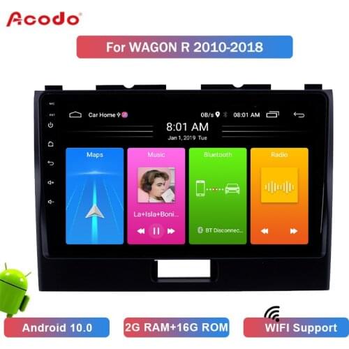 ACODO 2G RAM+16G ROM Android 10.0 Car Radio Multimedia Player For Suzuki WAGONR 2010-2018 Navigation GPS 2 din