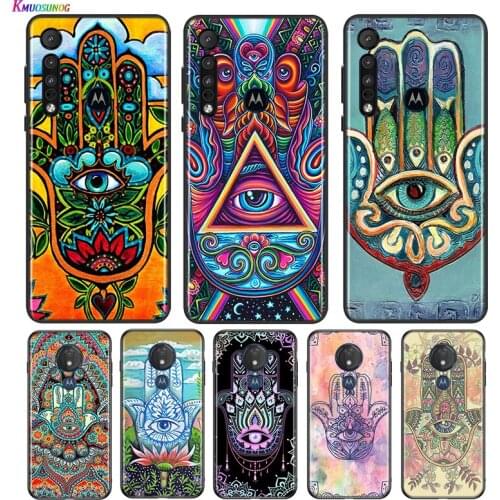 Fatima Hand Hamsa Bling For Motorola G9 G8 G Stylus Power One Fusion Hyper Edge E7 E6 5G Plus Play Lite Phone Case