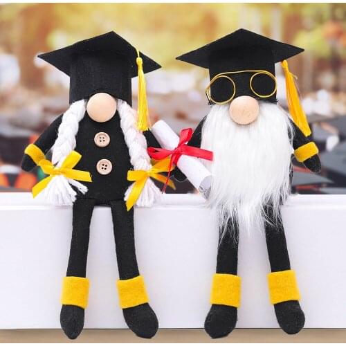 Black Long Leg Top Hat Graduation Doctor Faceless Rudolf Doll Decorative Toys