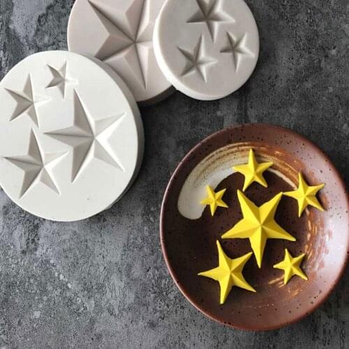 DIY Candy Cookie Cupcake Molds Baking Decorating Tools Biscuits Mould Sale Five-pointed Star Fondant Cake Silicone Mold