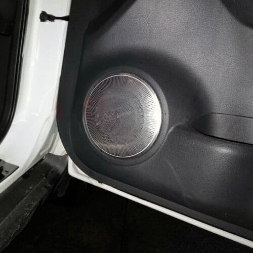 For Nissan X-Trail Rogue 2014-2020 Car Door Loudspeaker Sound Chrome Pad Speaker Cover Trim Frame Sticker Interior Accessories