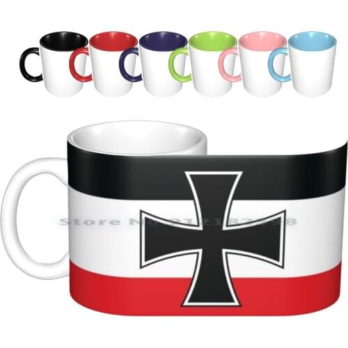 Jack Of The North German Confederation And German Empire ( 1866 )-Flag Merch Ceramic Mugs Coffee Cups Milk Tea Mug