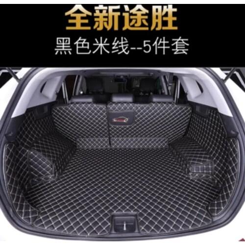 Leather car trunk mat for Hyundai Tucson 2019 -2021 suv cargo liner accessories interior boot