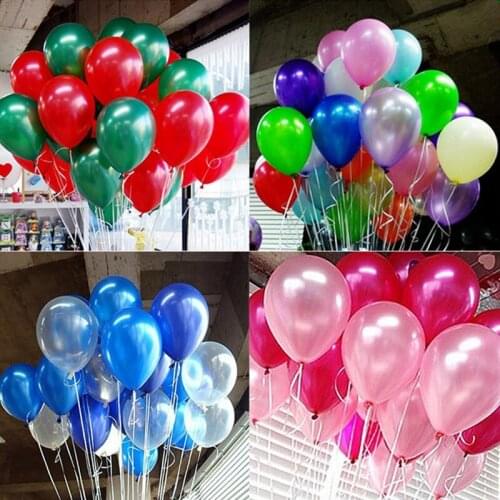 20pcs/lot 10 Inch Latex Shiny Balloons Air Balloons Birthday Party Wedding Decoration Kids Ballons Pink Purple Party 1.5g CP0713