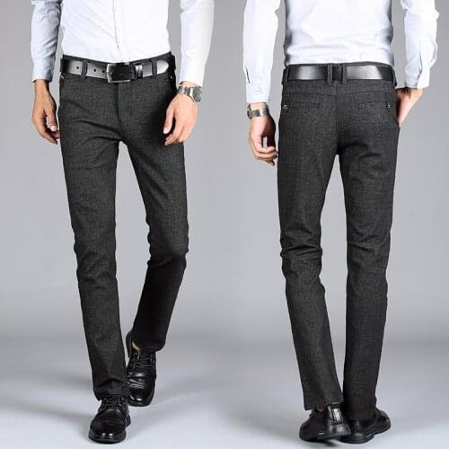2019 Spring Mens Casual Cotton and linen Pants Mens Slim Fit Long trousers Male High Quality Cotton Straight Man Work Pants