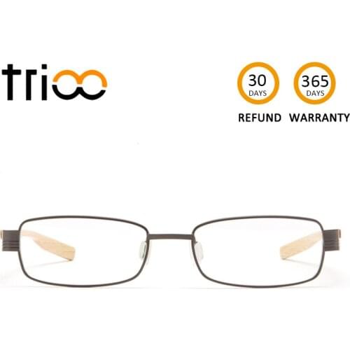 TRIOO Titanium Ultra Light 12g Minus Glasses Unisex Special Chic Prescription Eyewear Square Transparent Optical Eyeglasses