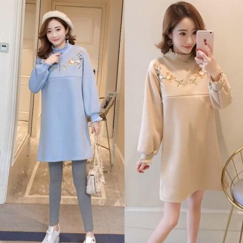 Autumn Winter Thick Cotton Padded Maternity Nursing Hoodies Breastfeeding Shirts Clothes for Pregnant Women Pregnancy Tops