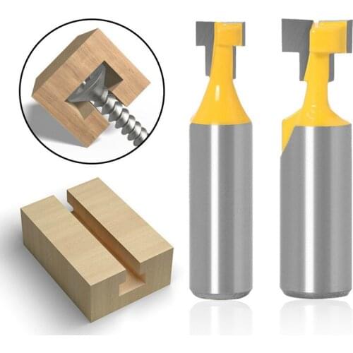 1PC/2PC 1/2" 12mm Shank Slotting knife Tungsten Frame milling cutter Keyhole knife Wood Router Bit For Wood Woodworking Tools