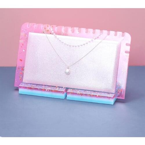 Crystal Epoxy Resin Mold Necklace Display Stand Silicone Mould DIY Crafts Jewelry Pendant Show Rack Casting Tools