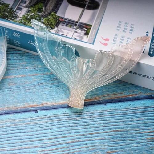 3D Mermaid Transparent Silicone Mold DIY Chocolate Cake Decoration Mold Candy Soap Crafts Making Mold