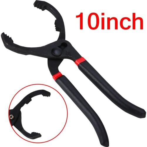 Mayitr 1pc Black 10 Inch Adjustable Car Oil Filter Plier Special Wrench Hand Removal Tool for Car Repair Tools