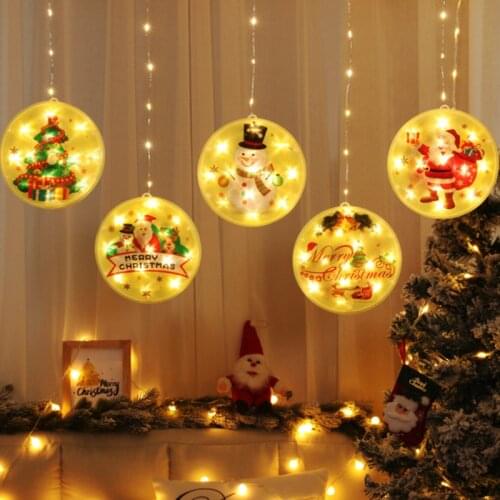 Christmas Decorative LED String Lights 5PCS Santa Claus Christmas Snowman Indoor Outdoor Light USB Battery Powered Holiday Light
