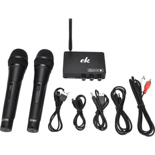 Handheld Mini Home KTV Wireless WIFI Karaoke Machine With Two Microphone Support Reverb Adjustment USB Sound Card K Song Machine