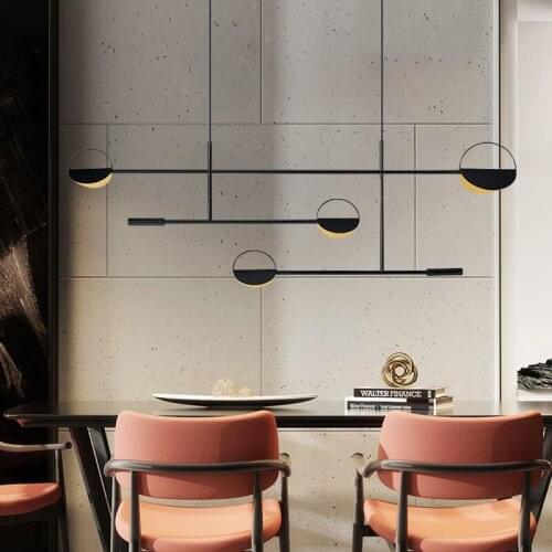 Modern minimalist retro lines creative minimalist restaurant bar hotel front desk chandelier
