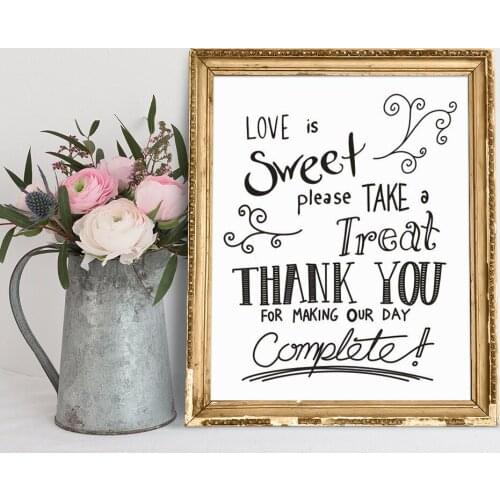 Thanks for Making Our Day Complete Quote Vinyl Sticker Wedding Welcome Board Sign Decals Marriage Wedding Style Decoration AZ669