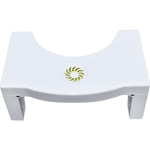 Foldable Toilet Squatting Stool Non-Slip Toilet Footstool Anti Constipation Stools White Portable Step for Home Bathroom