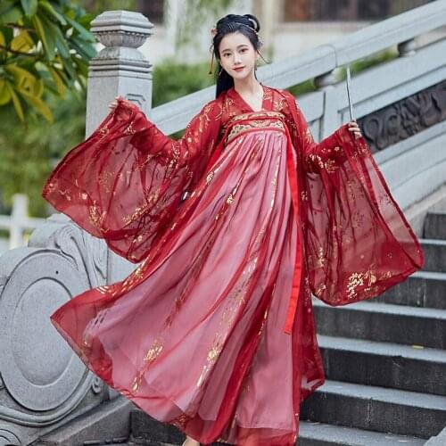 Traditional Dance Costumes Hanfu Women Singer Stage Festival Rave Outfit Folk Fairy Dress Oriental Performance Clothing DC4095