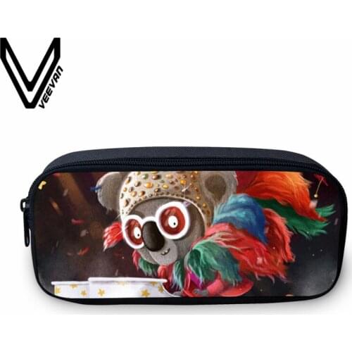 VEEVANV New School Storage Pouch Fashion Pencil Case Funny Koala 3D Printed Coin Purse Girl Large Wallet Women Small Makeup Bags