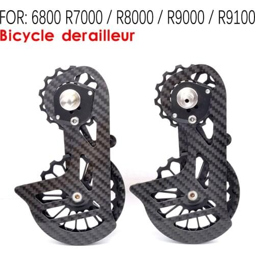 Bicycle carbon fiber ceramic rear derailleur17T pulley Guide Wheel for R5800 R6800 R7000 R8000 R9100 R9000 bicycle accessories