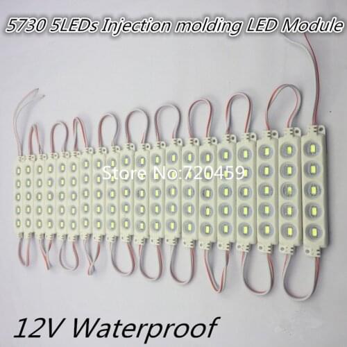 12V waterproof SMD5730 5LEDs Injection molding LED Module super bright LED modules For Channel Letters Advertising lamp Module