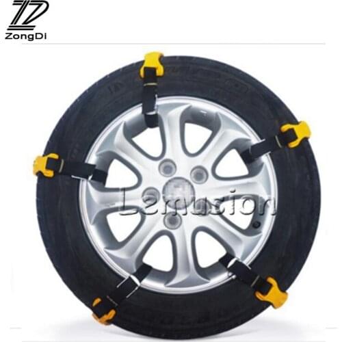 ZD 10X Car Wheel Tyre Anti-skid TPU Chains 37 x 4.7cm For Skoda octavia rapid Peugeot 307 206 Chevrolet cruze aveo accessories