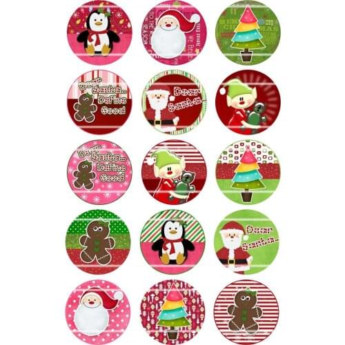 Handmade Colorful picture Round Glass Cabochons Refrigerator magnet for Necklace Decoration and Phone Chain Accessaries314