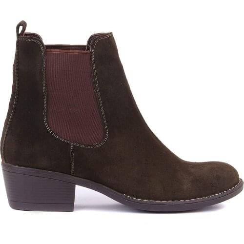 Sail Lakers-Khaki Suede Zipperless Women Boots