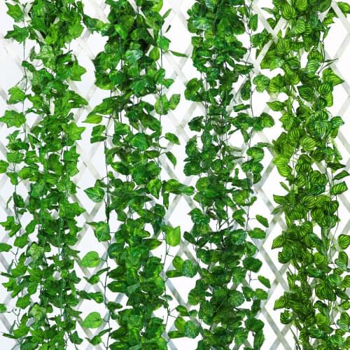 1pc Artificial Decoration Vivid Vine Rattan Leaf Vagina Grass Plants Grape Leaves For Home Garden Party Decoration