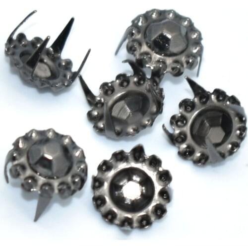 10 mm Gunmetal Round Nailheads Tacks Nails Flat Snaps Claw Rivets Studs Decorative Shoes Purse Belt Leather Craft Accessory