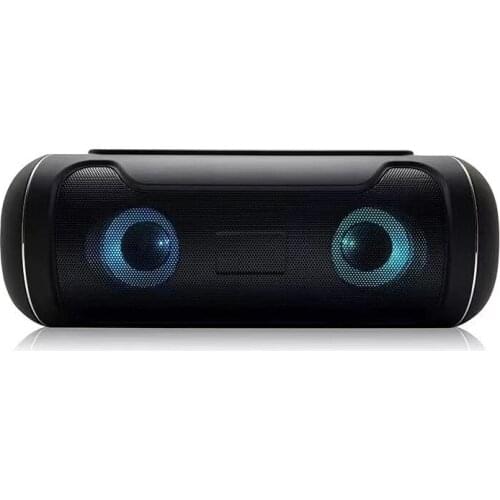 2021 high quality TWS stereo bluetooth speaker portable big woofer outdoor wireless surround LED subwoofer FM radio caixa de som