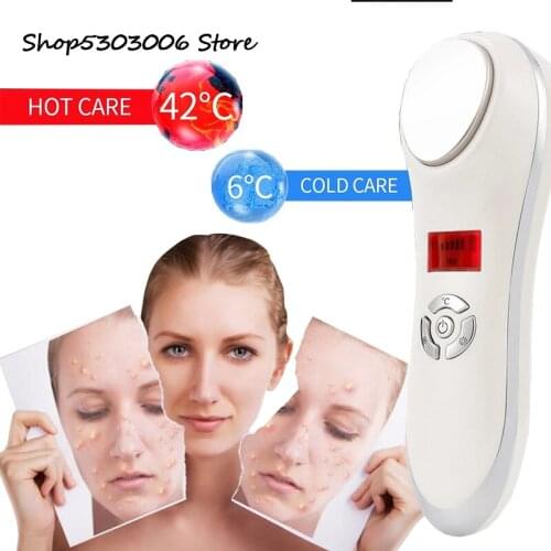 2In1 Ultrasound Hot-Cold Facial Care Machine Cryotherapy Face Lifting Massage Equipment Household Multifunctional Tools Wrinkle
