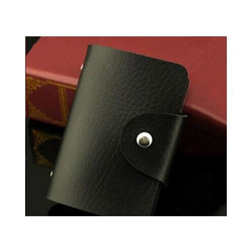 3pcs/lot PU Leather Holder 12 Card-Bit Pickup Women Men Business Credit Bag Card Double-sided Solid Hasp Unisex Card Package