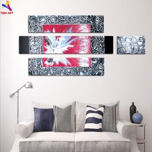 4PCS Thick Texture Hand Painted Modern Abstract Oil Painting on Canvas Wall Art Gift No Frame for Living Room Decoration JYJZ064